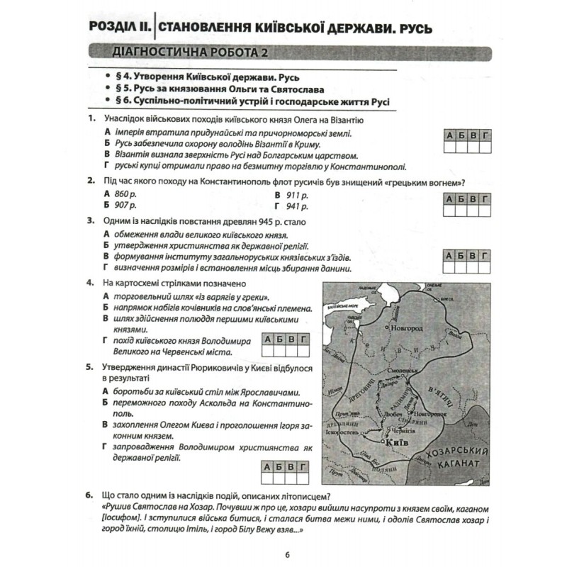 НУШ Діагностика освітнього рівня Абетка Історія України 7 клас Олександр Гісем
