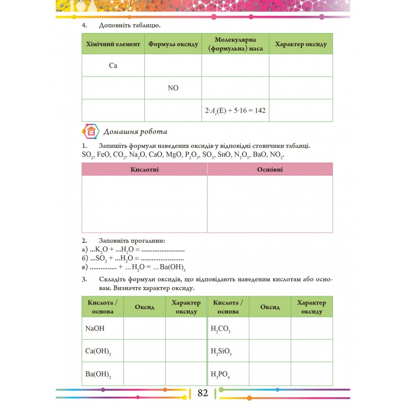 Робочий зошит та практичні роботи Соняшник Хімія 7 клас Комплект Григорович