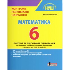НУШ Контроль результатів навчання Літера Математика 6 клас