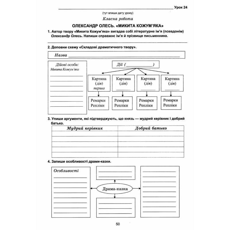 НУШ Зошит для робіт Астон Українська література 5 клас Дячок