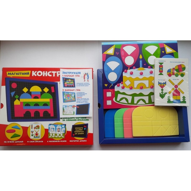 Магнітний конструктор SHAPES & COLOURS Мій успіх+ Навчальні та розвиваючі ігри для дітей від 3-х років
