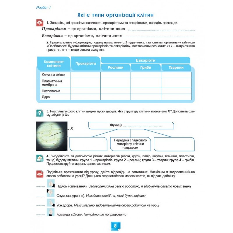 НУШ Робочий зошит Генеза Біологія 7клас Практичні роботи Кулініч