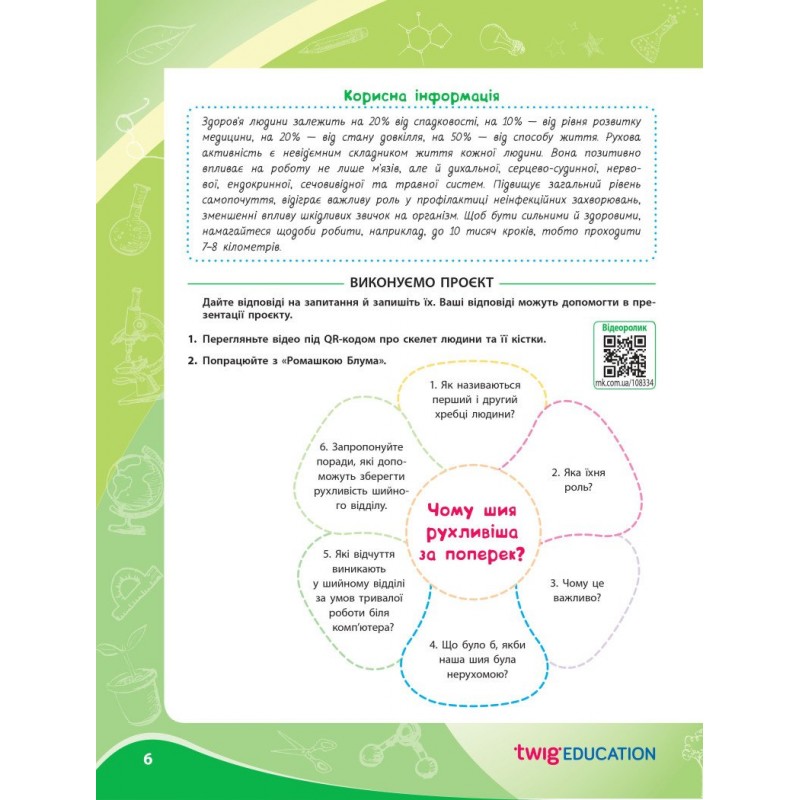 НУШ Зошит для проєктних робіт Ранок Біологія 8 клас Демочко, Іщенко
