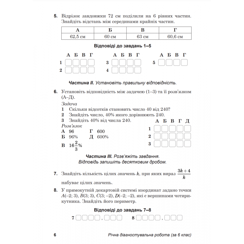 НУШ Діагностувальні роботи у форматі ЗНО/НМТ Астон Алгебра 7 клас Козира, Врублевська