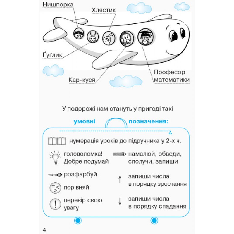 НУШ Робочий зошит Ранок Математика 1 клас (Гісь, Філяк) КОМПЛЕКТ у 4 частинах