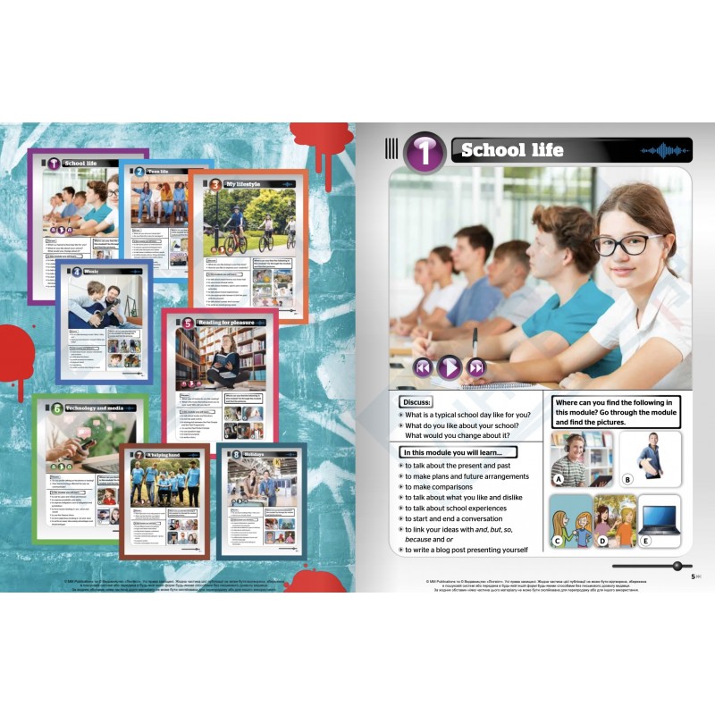 НУШ Підручник Лінгвіст Full Blast Plus for Ukraine 8 Student's book Англійська мова 8 клас Мітчелл Г.К. (тверда обкладинка) - 2025 рік