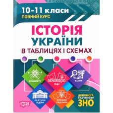 Таблиці та схеми Торсінг Історія України в таблицях і схемах 10-11 класи. Допомога в підготовці до ЗНО (Губіна С.)