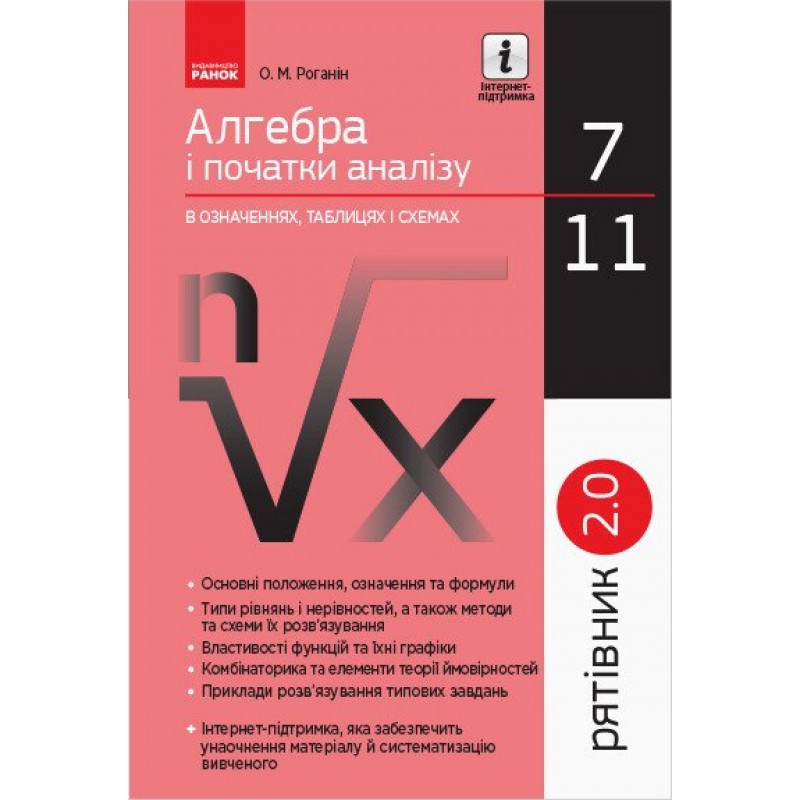 КОМПЛЕКТ Довідників Рятівник 7-11 класи Хімія + Геометрія + Алгебра + Фізика + Біологія Ранок + Подарунок